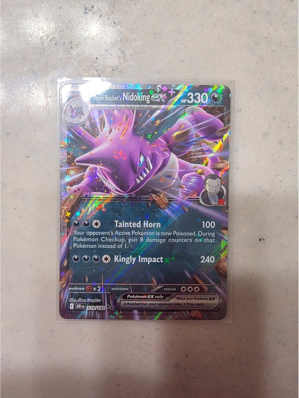 Team Rocket's Nidoking ex 119/182 Sv10: Destined Rivals Holo
